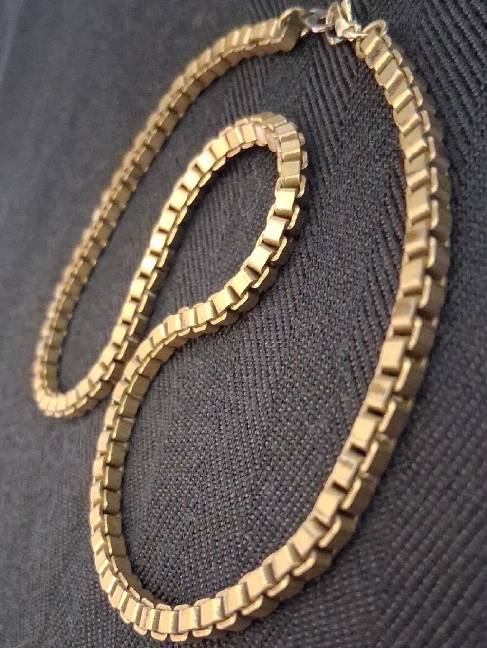Vintage 16" Box Chain Necklace KK110 - Picture 10 of 13